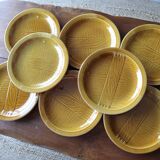 8 vintage gien flat plates