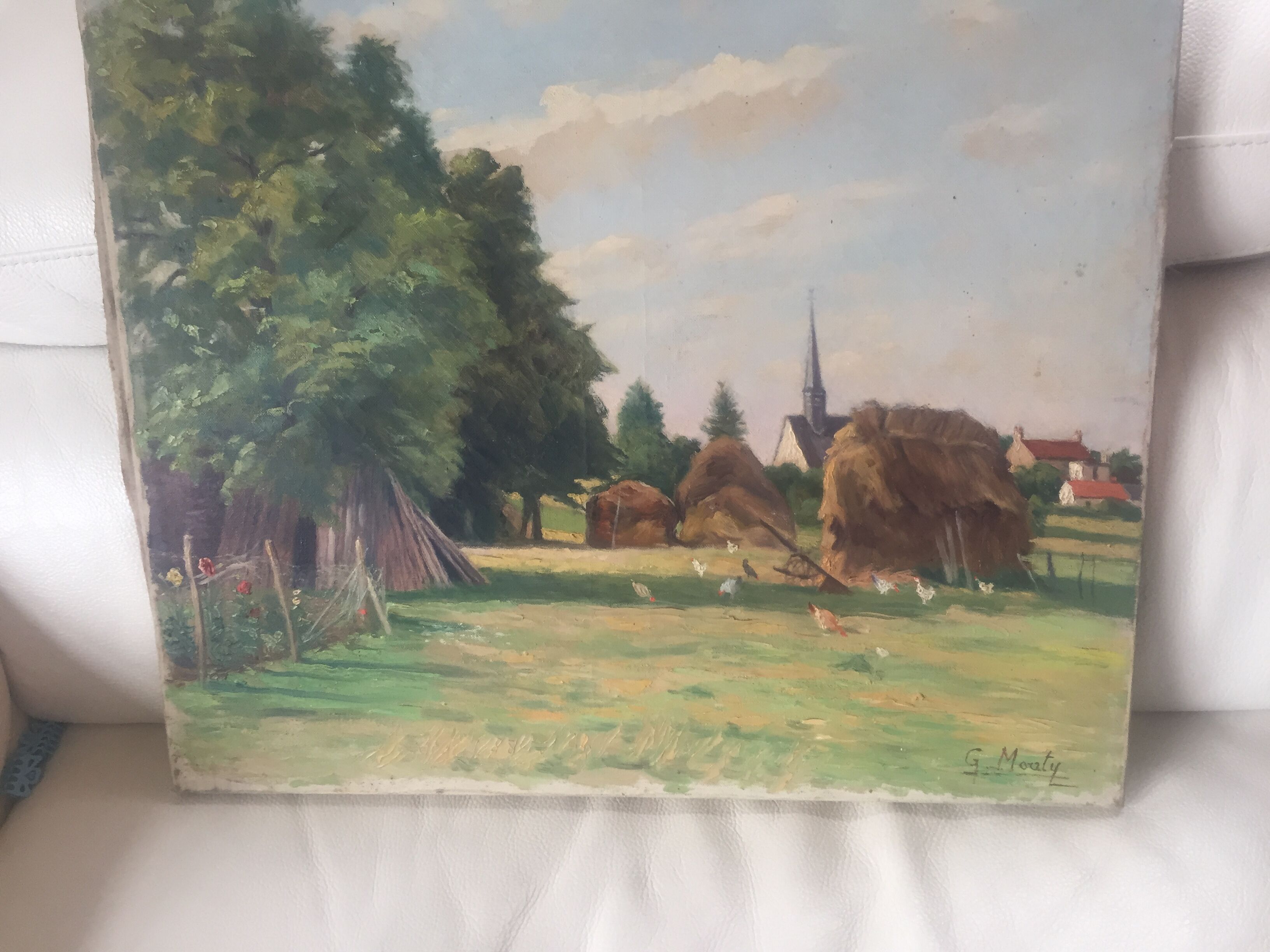 Oil on canvas by Gustave Mouty (1870-1956)