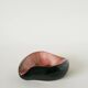 Vide-poche en céramique, forme libre, noir et rose, 1970