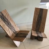 Set of two African chairs