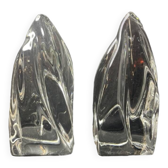 Pair of Daum France bookends