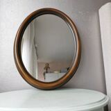 Vintage oval mirror from the 70s 47x37cm