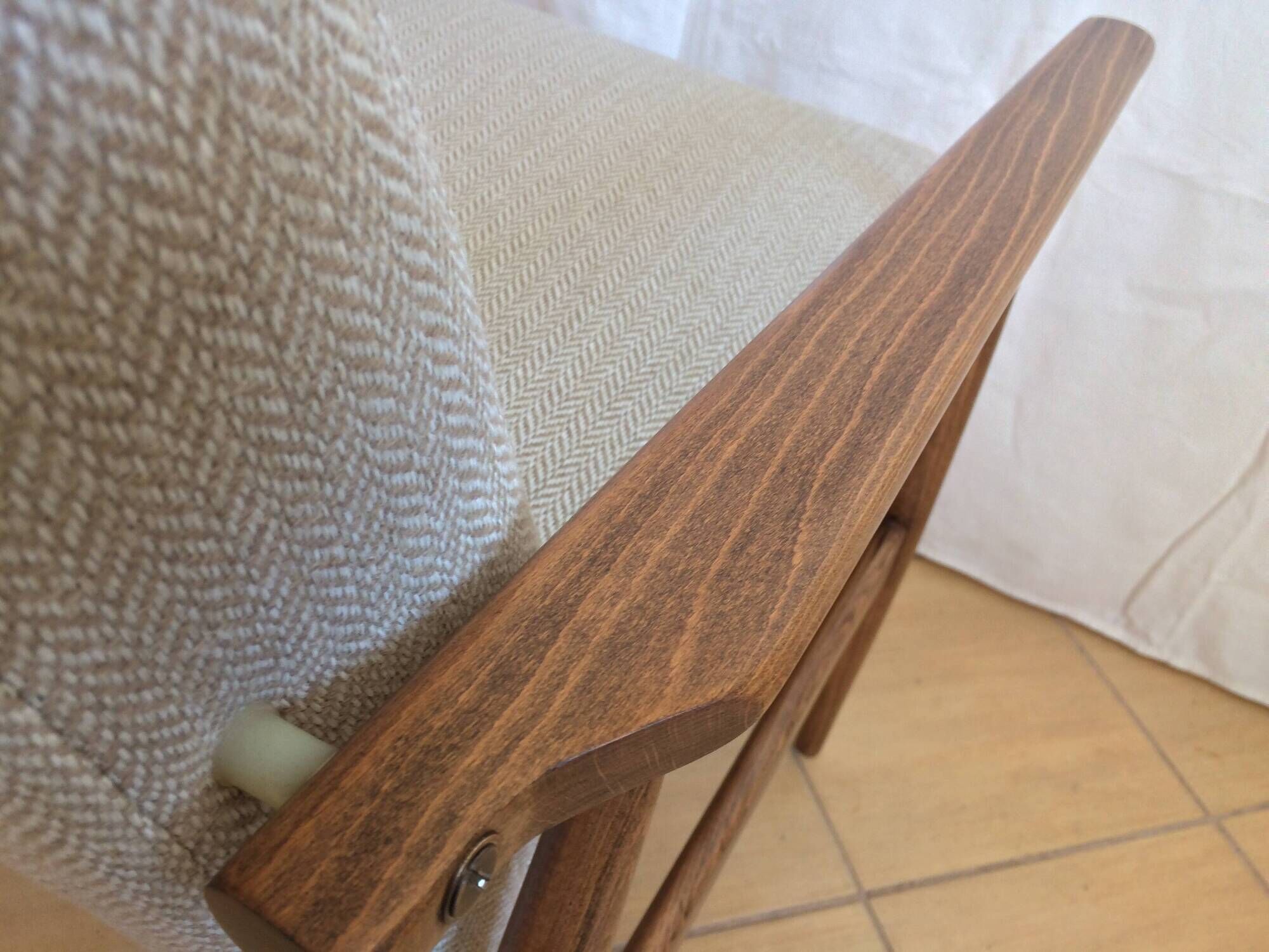 Vintage Mid Century Modern Armchair Model 300-190 by Polish Designer H. Lis from 1960s