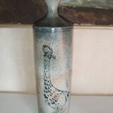 Bottle vase with a rooster design Atelier Roy Montgolfier