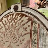 Chairs in Lacquer and Ikat Damask Upholstery, Set of 2