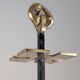 Brutalist iron and brass fireplace set by David Marshall, 1970s