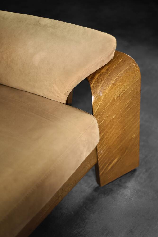 Modern Norwegian mid-century two-seater sofa, low-back loveseat Stressless Pegasus by Ekornes.