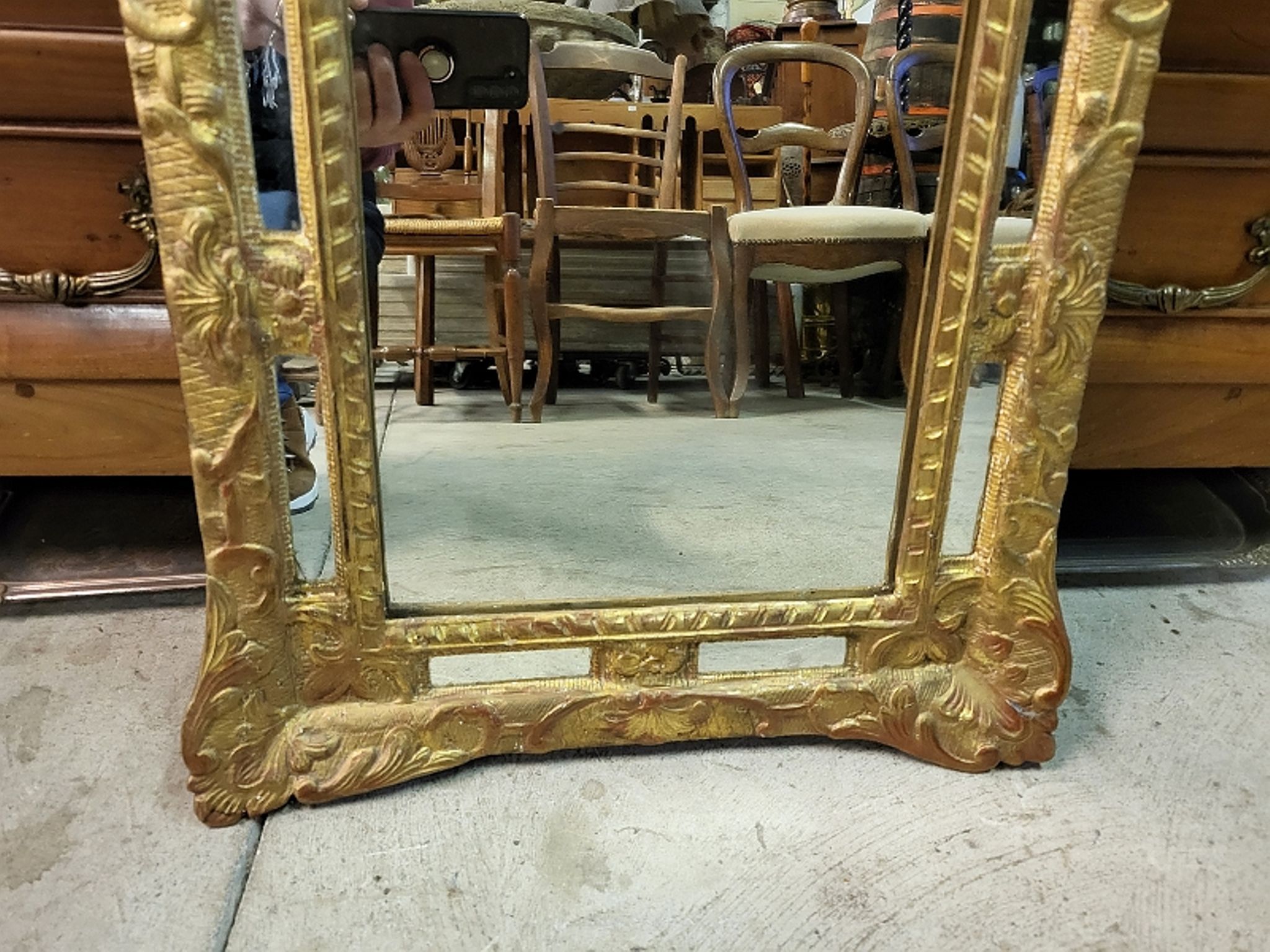 Wooden mirror dora parcloses of the XIXth n35