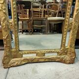 Miroir en bois dore à parcloses du XI ème siècle n35