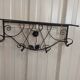 Coat rack in wrought iron art deco patère with decoration of black rose coat rack coat rack