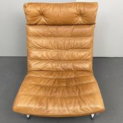 JK 720 lounge chair, cognac-coloured leather, by Jørgen Kastholm for Kill International, 1970s