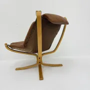 Falcon leather lounge chair by Sigurd Ressel for Vatne Møbler, 1970s