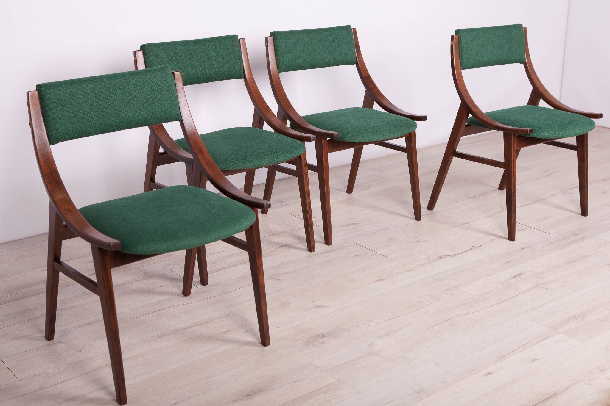 Polish Ski Jumper Dining Chairs from Zamojska Furniture Factory, 1970s, Set