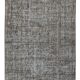 Tapis surteint gris en laine anatolienne vintage fait à la main