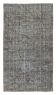 Vintage handmade anatolian wool gray over-dyed rug