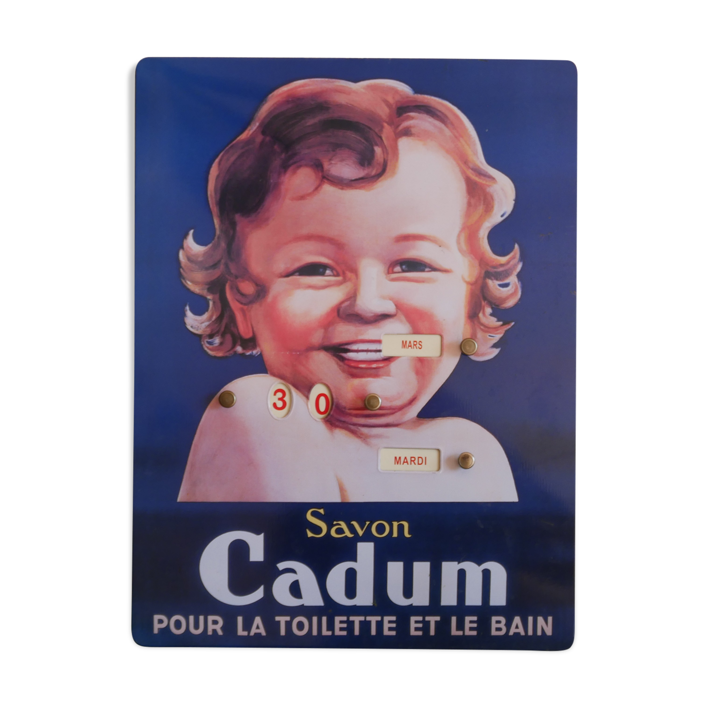 Cadum Soap Perpetual Calendar Plate