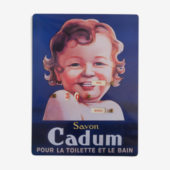 Cadum Soap Perpetual Calendar Plate