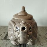 Enamelled ceramic elephant teapot