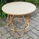 Round rattan coffee table 1970