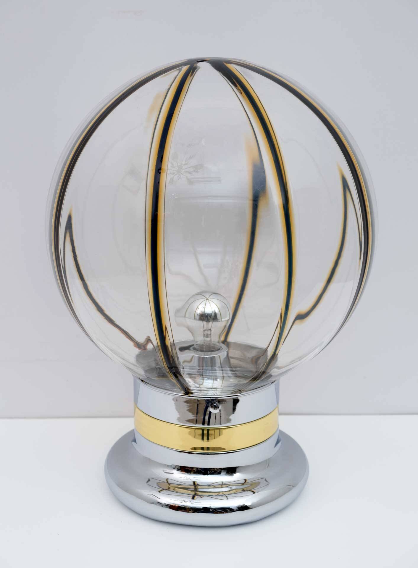 Toni Zuccheri Mid-Century Modern Italian Murano Glass Table Lamp, 1970s
