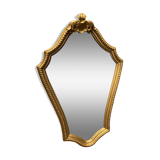 Wooden mirror painted gold