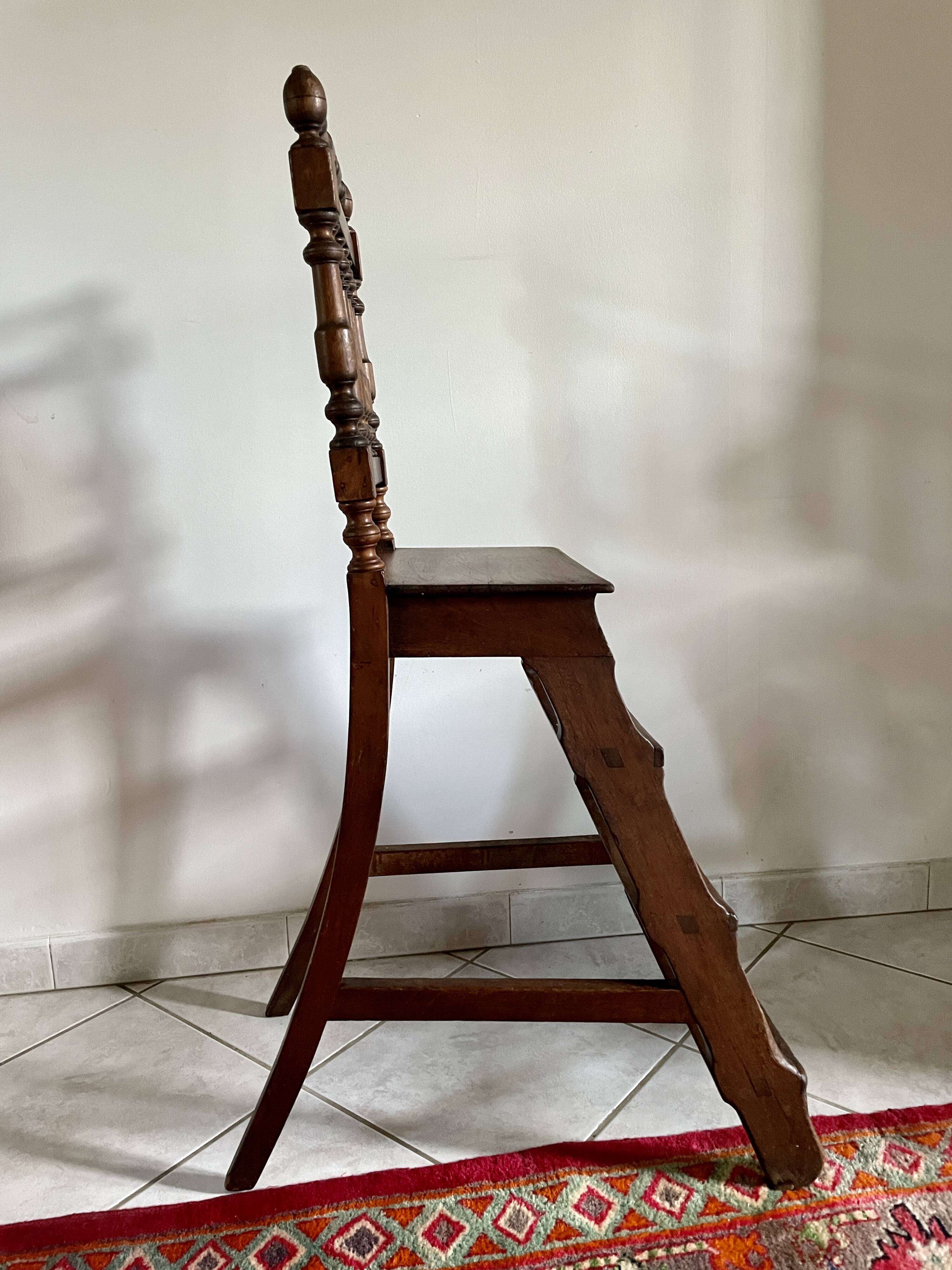 3-step stepladder library chair