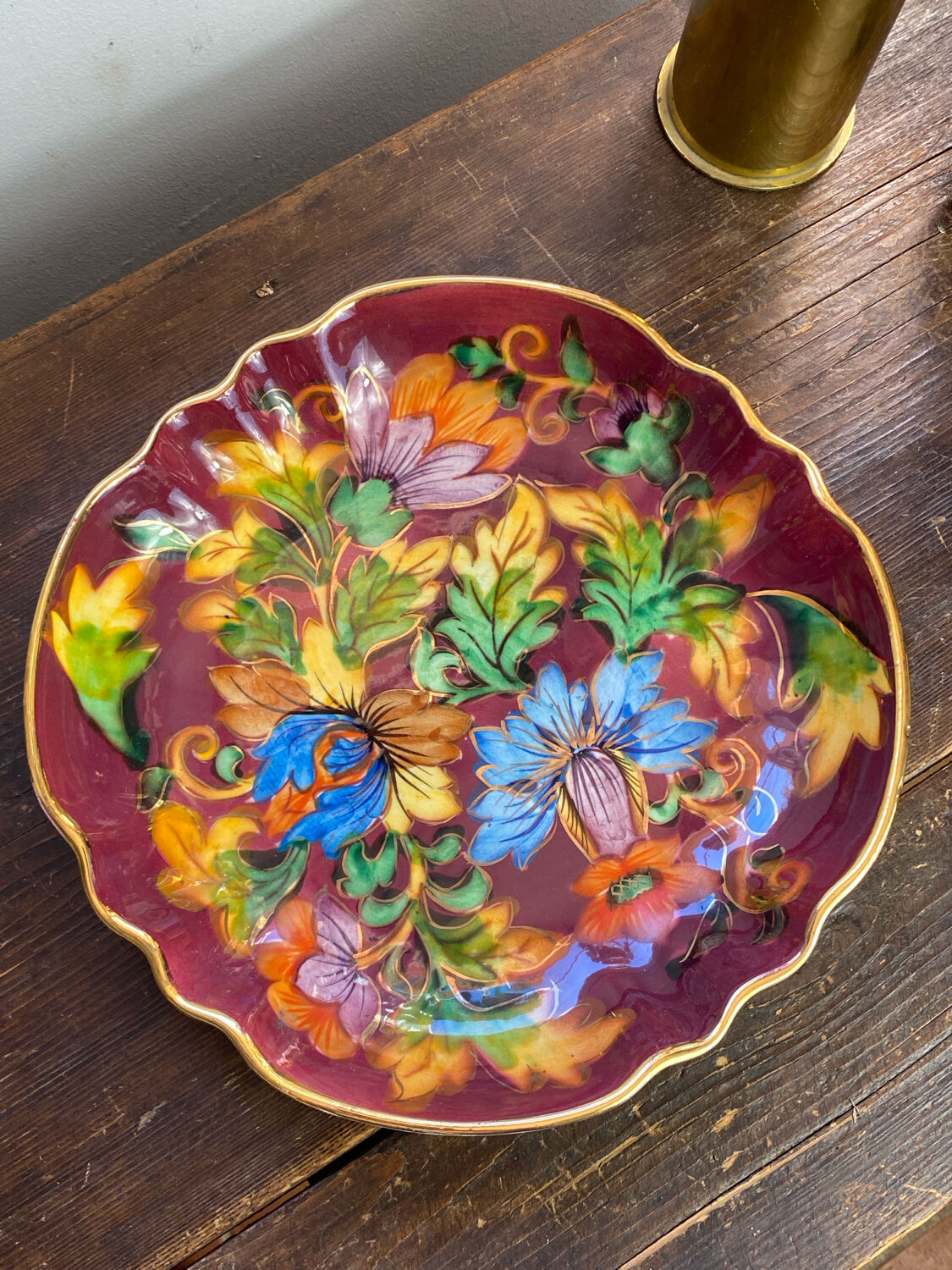 Ceramic plate, H. Bequet Quaregnon, 1950s