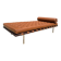 Knoll barcelona daybed mies van der rohe in cognac venezia leather, as new