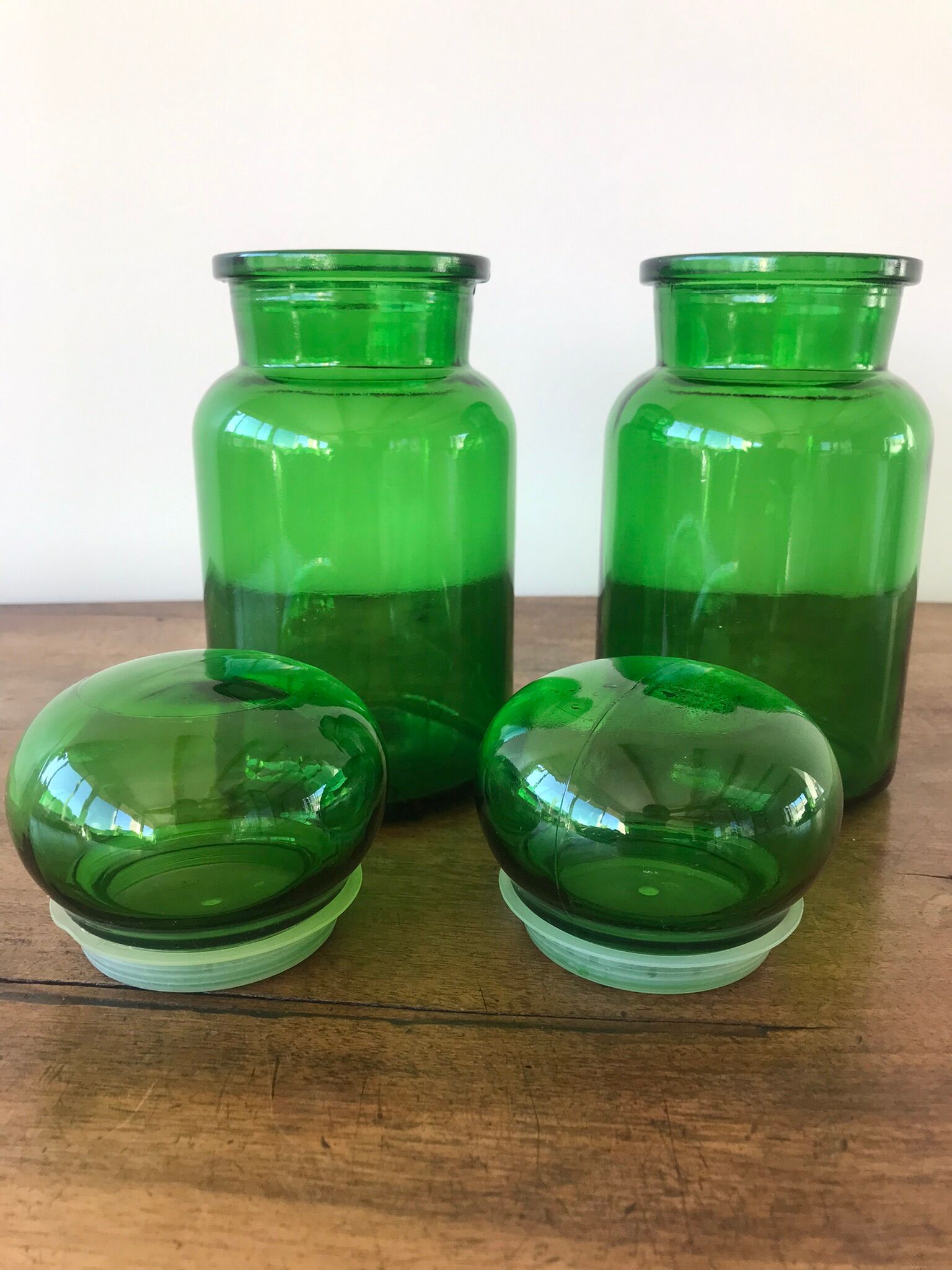 Green jars Cicona 70s