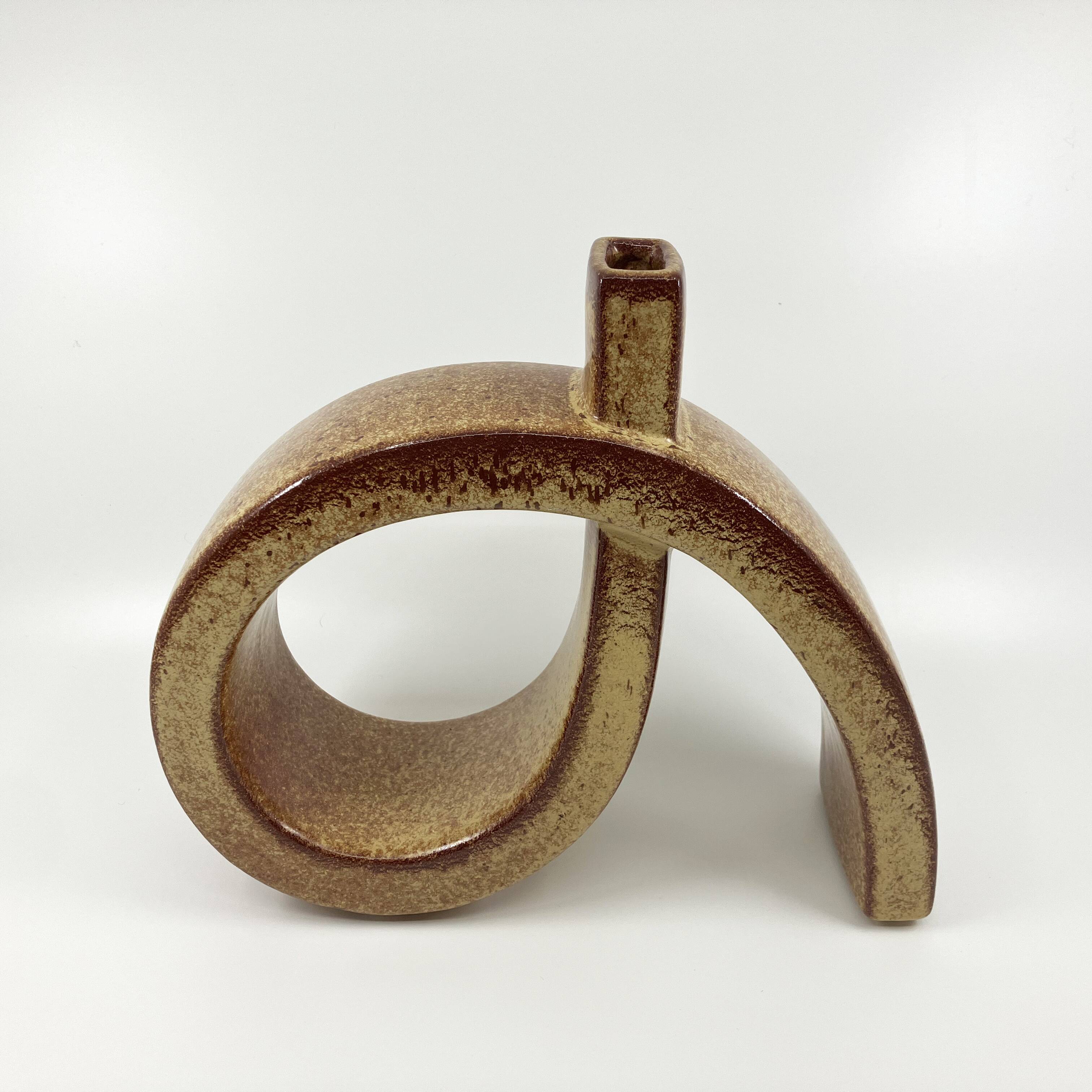 Ceramic sculpture vase • Roberto Rigon • Bertoncello • Italy • 60/70