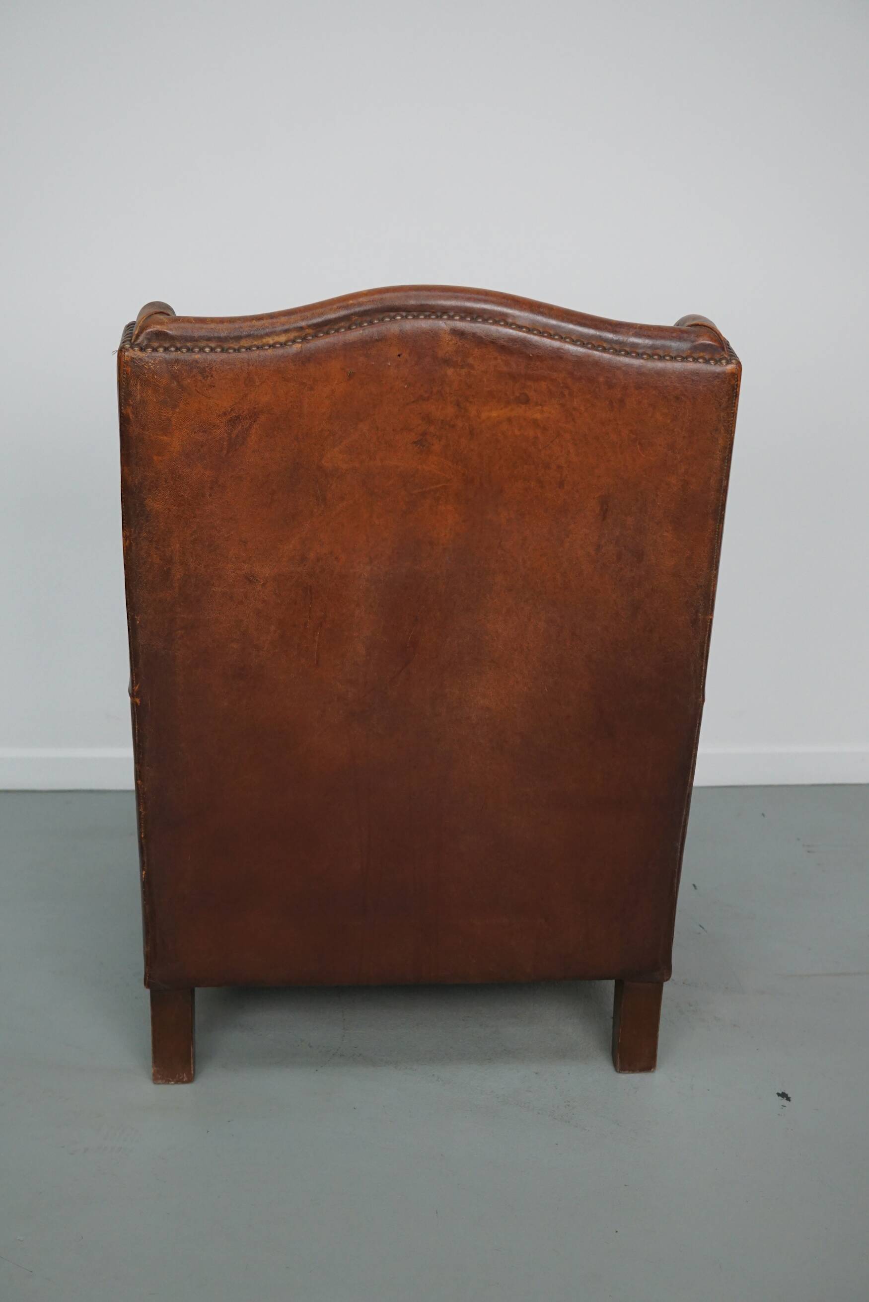 Vintage Dutch Club Chair in Cognac Leather
