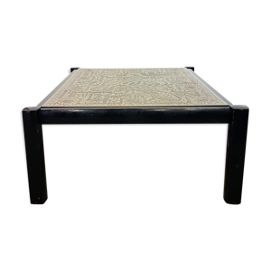 Table basse de style brutaliste gravée, 1960