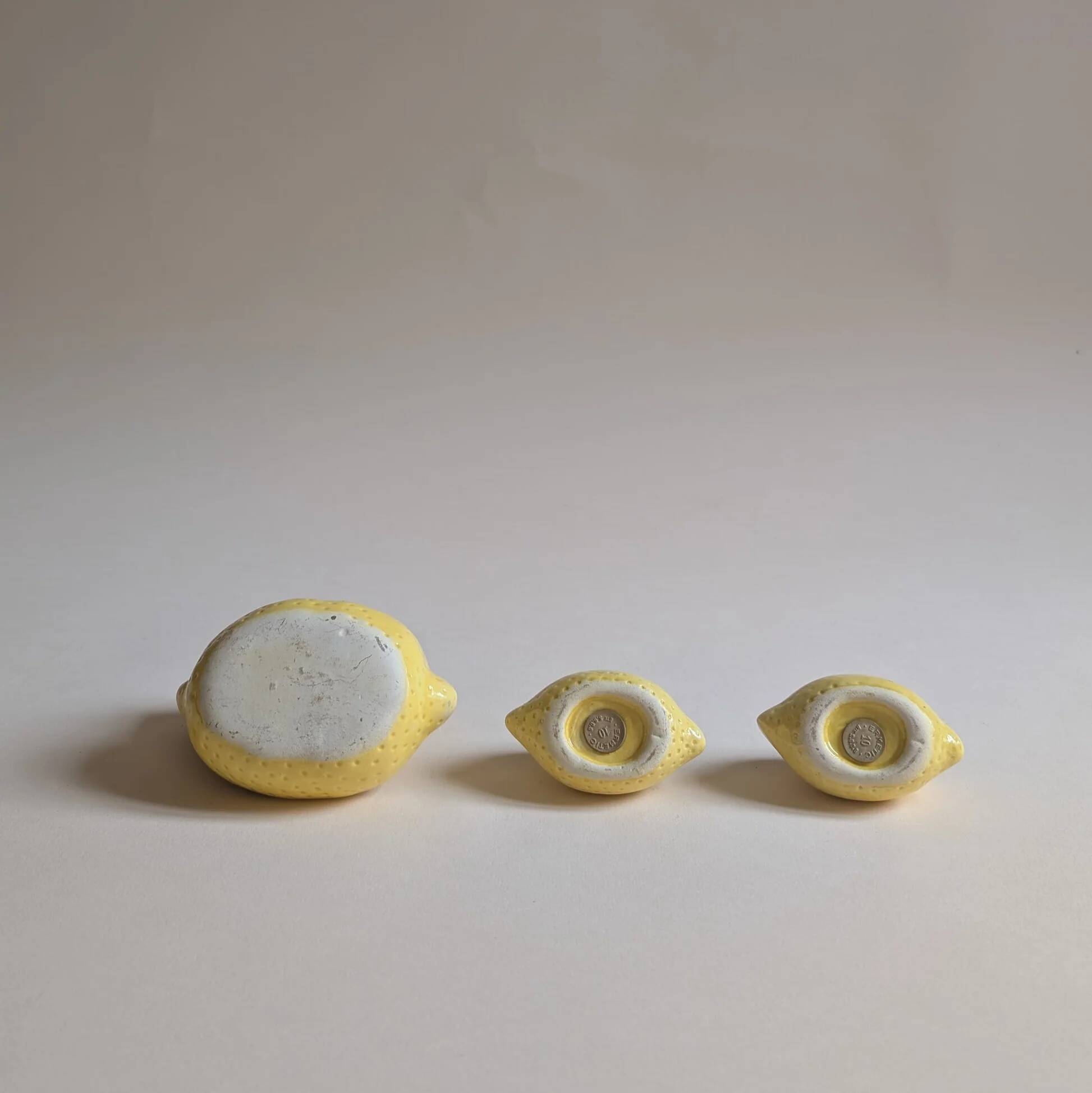 Lemon slushie set, gravy boat, pepper shaker and salt shaker