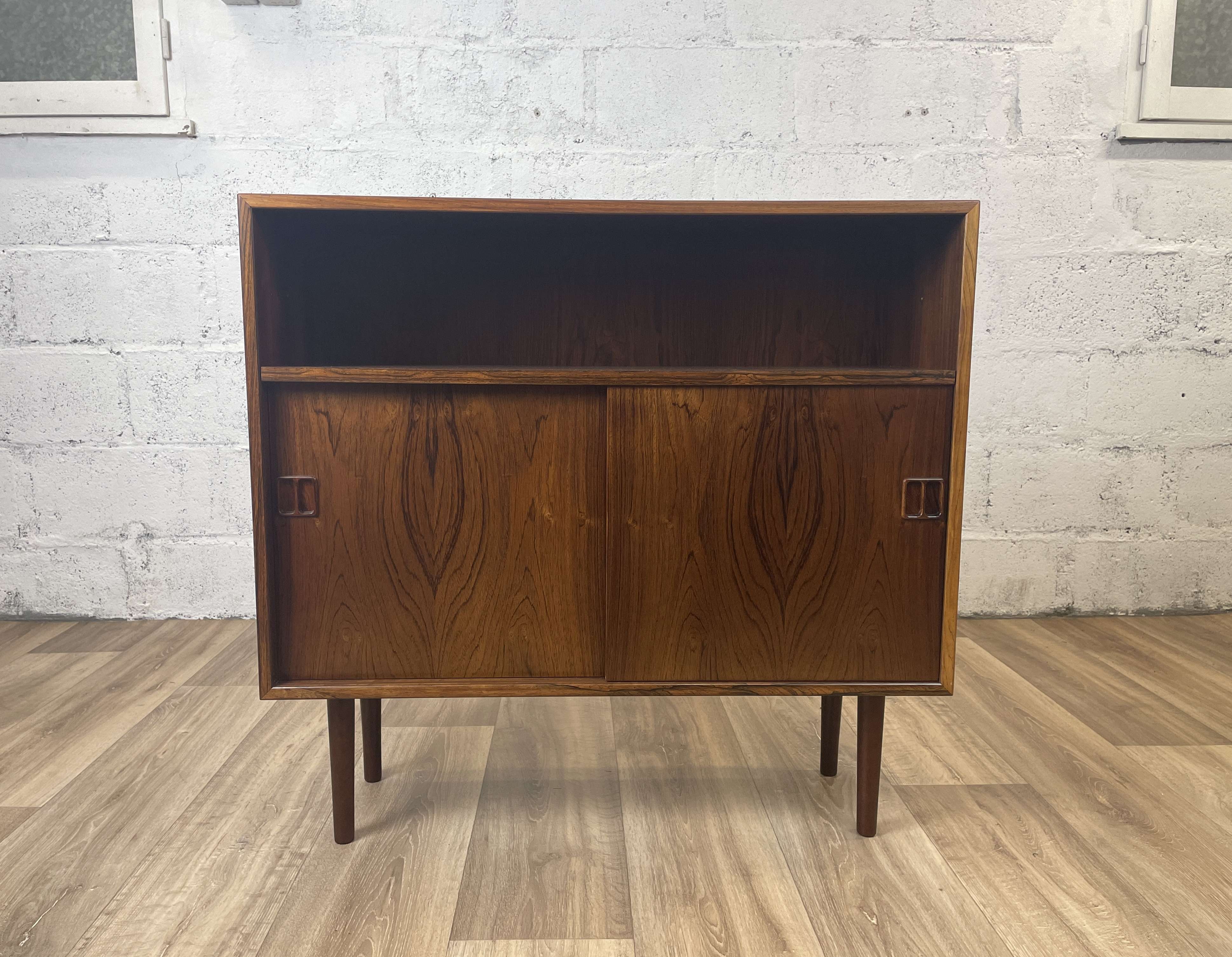 Vintage Scandinavian rosewood sideboard bookcase by Horsens Møbelfabrik, 60s