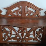 Art Nouveau openwork wooden shelf
