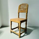 Chaise ancienne suédoise de style gustavien en pin du XVIIIe siècle