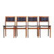 Set of four beech chairs, Danish design, 1970s, production: Denmark