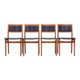 Set of four beech chairs, Danish design, 1970s, production: Denmark