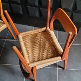 4 Niels Otto Møller model 71 chairs, Denmark 1950