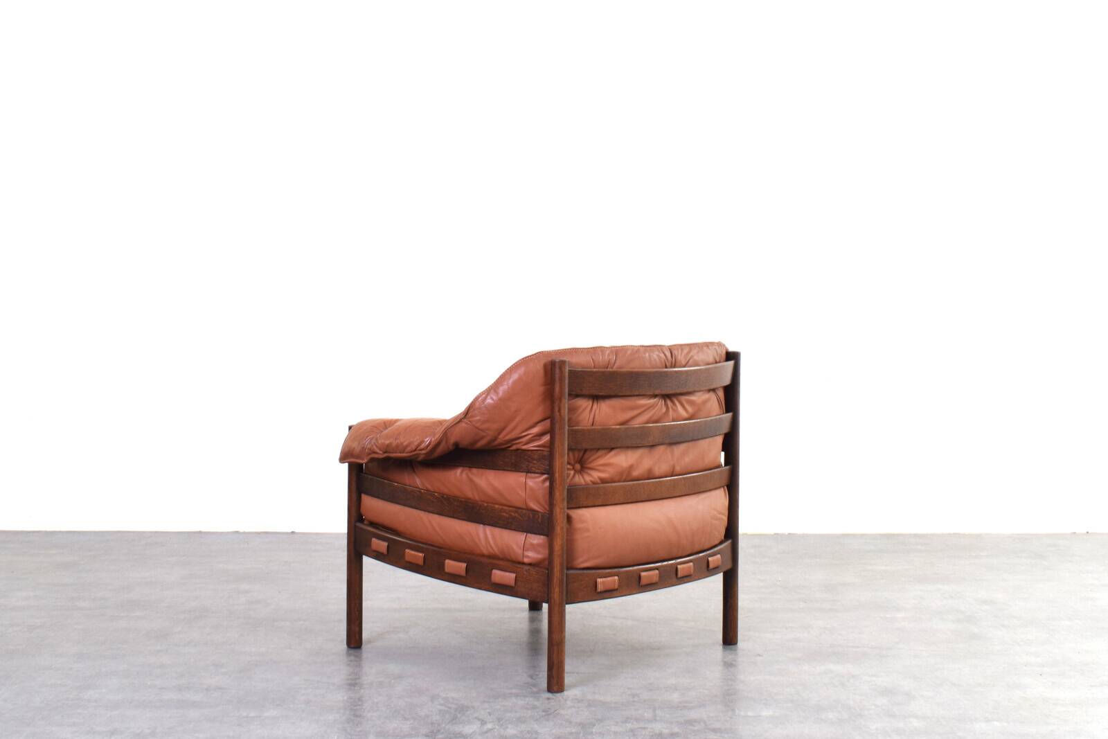 Mid-Century Oak & Leather Armchair by Arne Norell for Coja, 1960s.