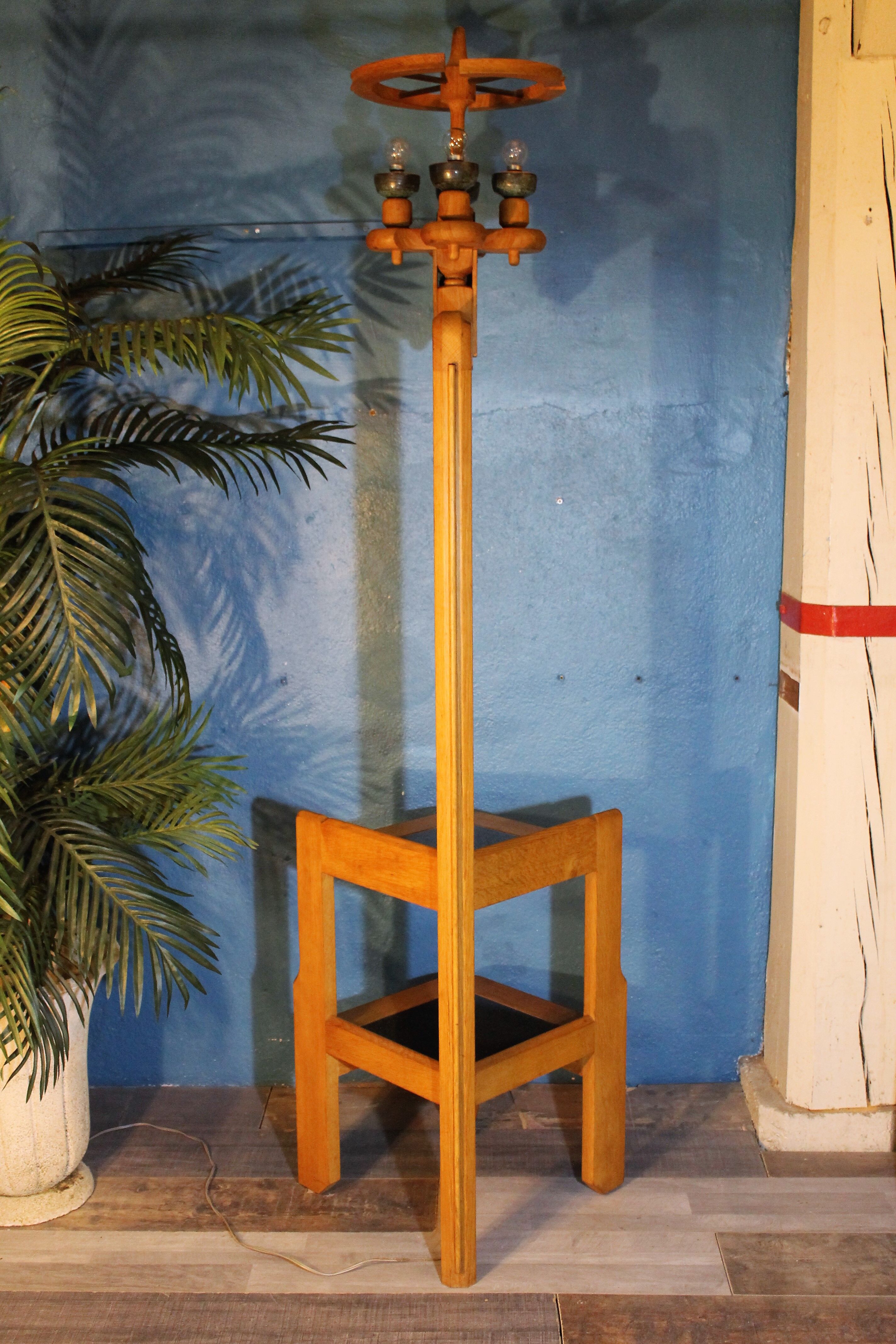 Floor lamp Guillerme & Chambron 1960