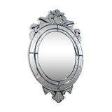 Oval Venetian wall mirror