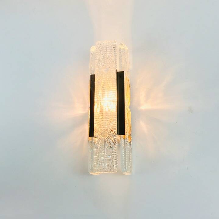 Danish Mid-Century Glass & Brass Aladdin Wall Light from Vitrika, 1960s/70s