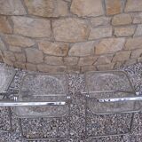 5 vintage 70'S chairs + Giancarlo Piretti Castelli support