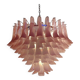 Contemporary White and Pink “Selle” Murano Glass Chandelier