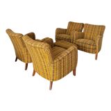 Set of 4 Armchairs with Ottoman by Möbelindustries Oelsa – Rabeneau PS 28,
