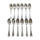 12 silver shell teaspoons