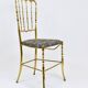 Mid-Century Chiavari Chair in Brass by Giuseppe Gaetano Descalzi, Italy, 1950s