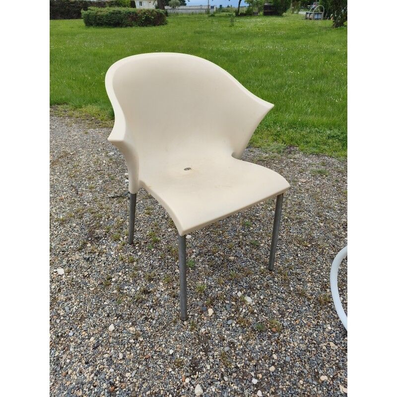 Salon de jardin fer forgé table + 5 fauteuils