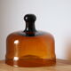 Cloche en verre ambrée vintage